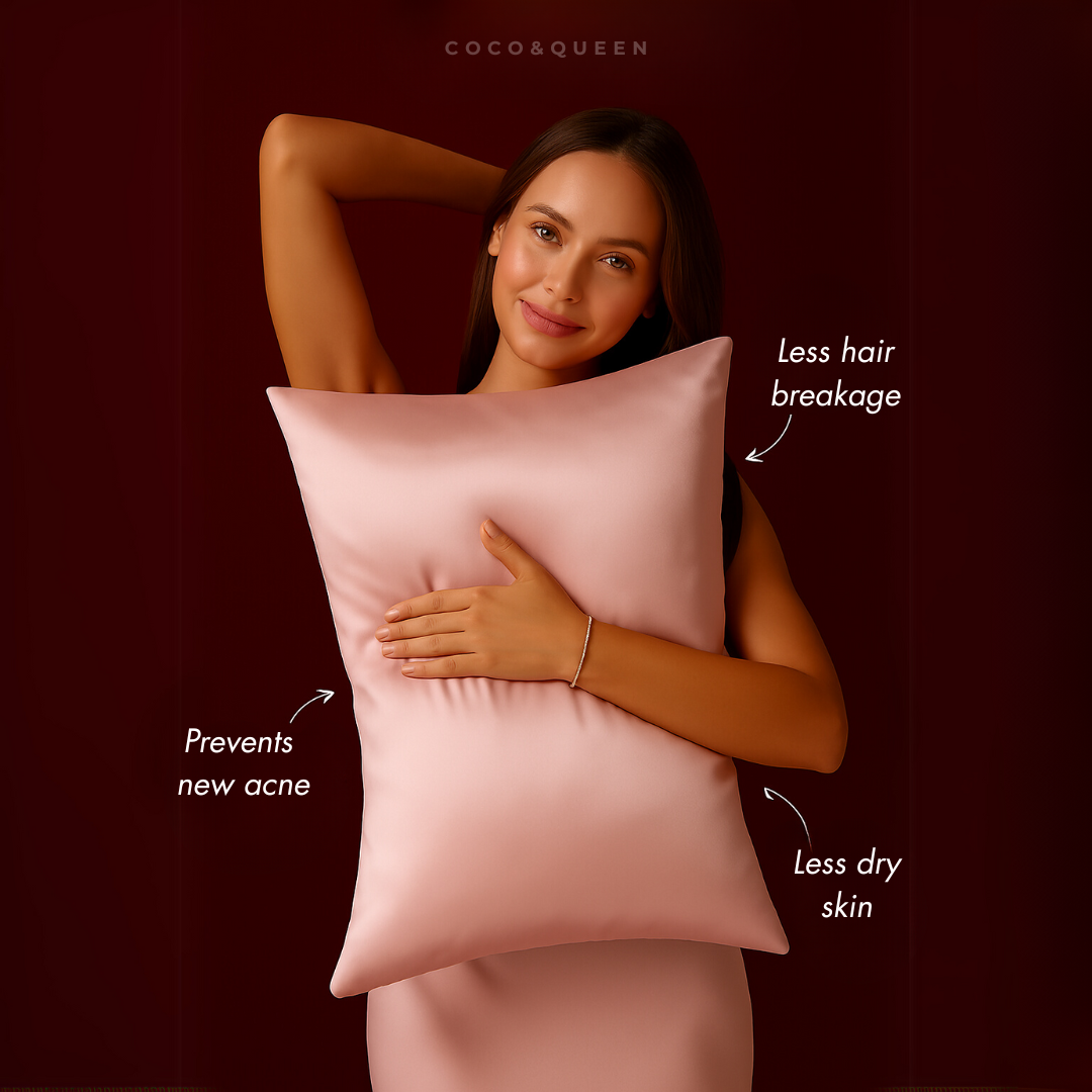 Zijden kussensloop Blush Roze