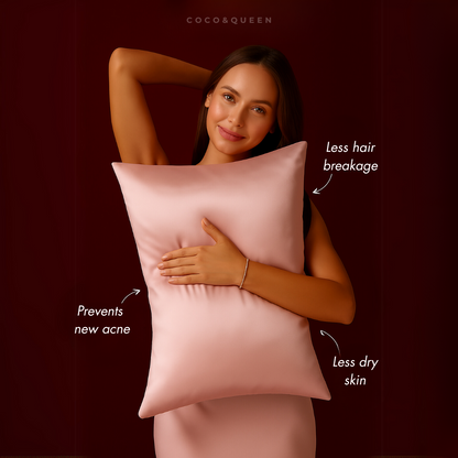 Zijden kussensloop Blush Roze